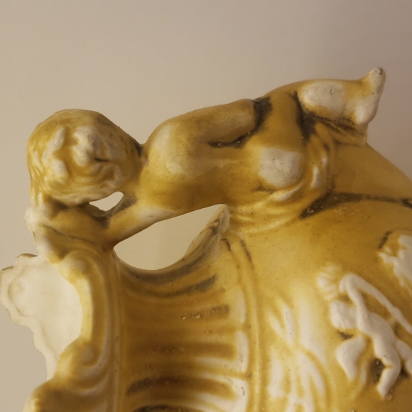 Campodimonte Made in Italy Ceramic pottery Urn Vase Cherabs Angels 12"h x 11"w - Picture 9 of 13